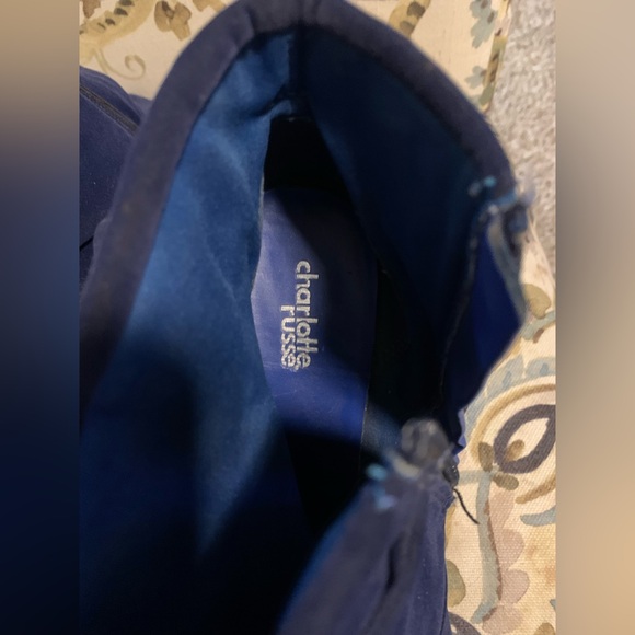 Charlotte Russe Deep Blue Ankle Booties - Picture 5 of 6